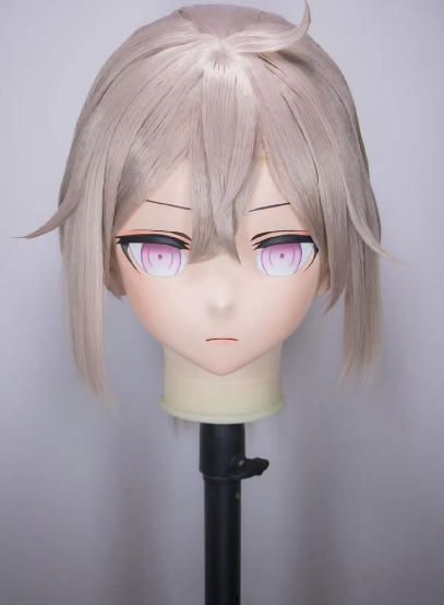 ☆即納 全頭マスク カツラ付き ロック付き NO.1017 フルマスク