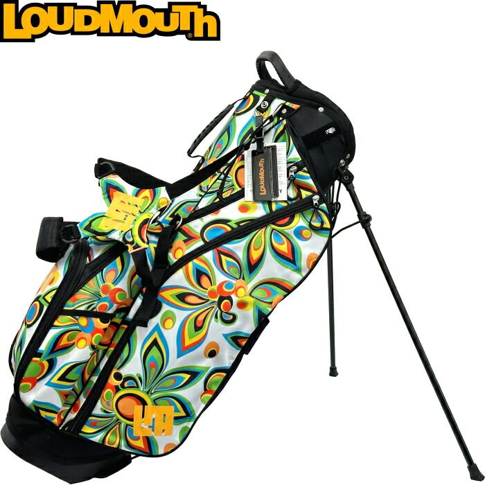 【限定販売カラー】LOUDMOUTH ラウドマウス　LM-CB0010　8.5型 スタンドキャディバッグ　Shagadelic White（003）シャガデリックホワイト