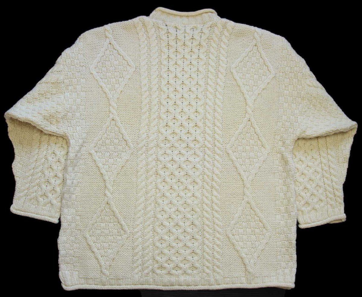 アイルランド製 Celtic Country ロールネック ケーブル編み ウール  