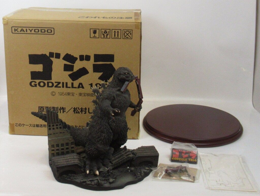 海洋堂 塗装済み完成品 松村しのぶ ゴジラ 1954 電車咥え