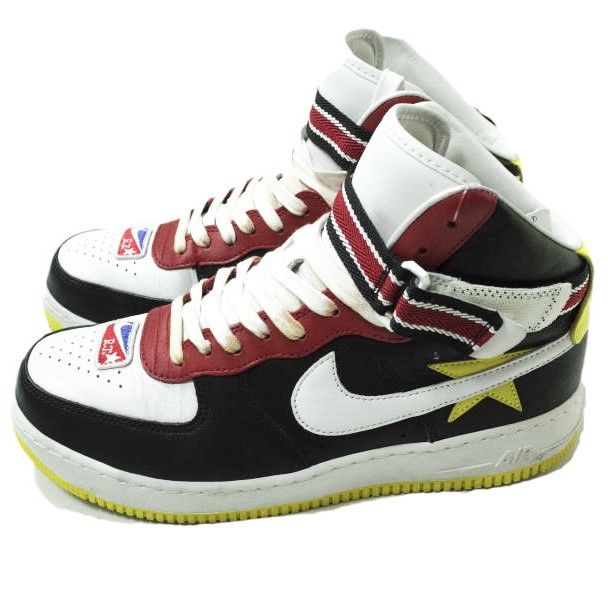 NIKE x Riccardo Tisci ナイキ リカルド・ティッシ 別注 AIR FORCE 1 HIGH/RT エアフォース 1 ハイ AQ3366-600 US9.5(27.5cm) GYM RED/OPTI YELLOW BLACK スニーカー シューズ【NIKE × Riccardo Tisci】メンズ