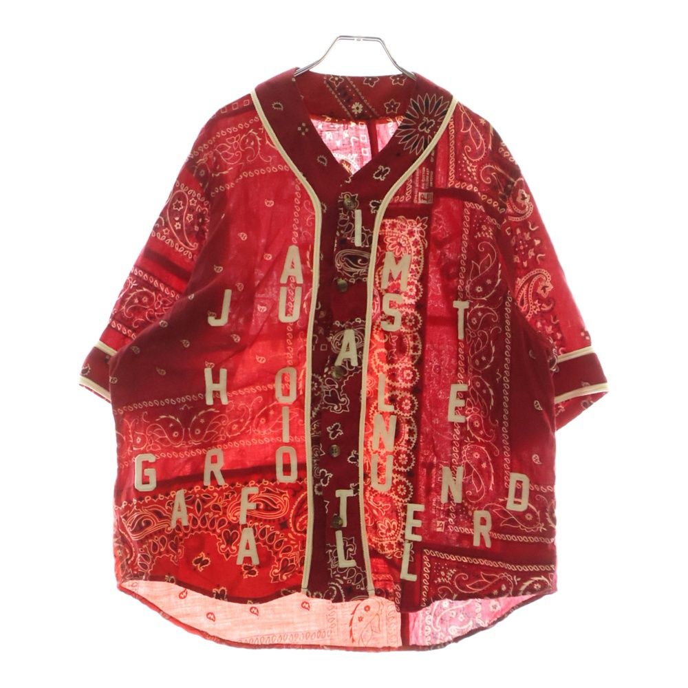 READY MADE (レディメイド) 21AW Red Bandana Baseball Shirt バンダナ
