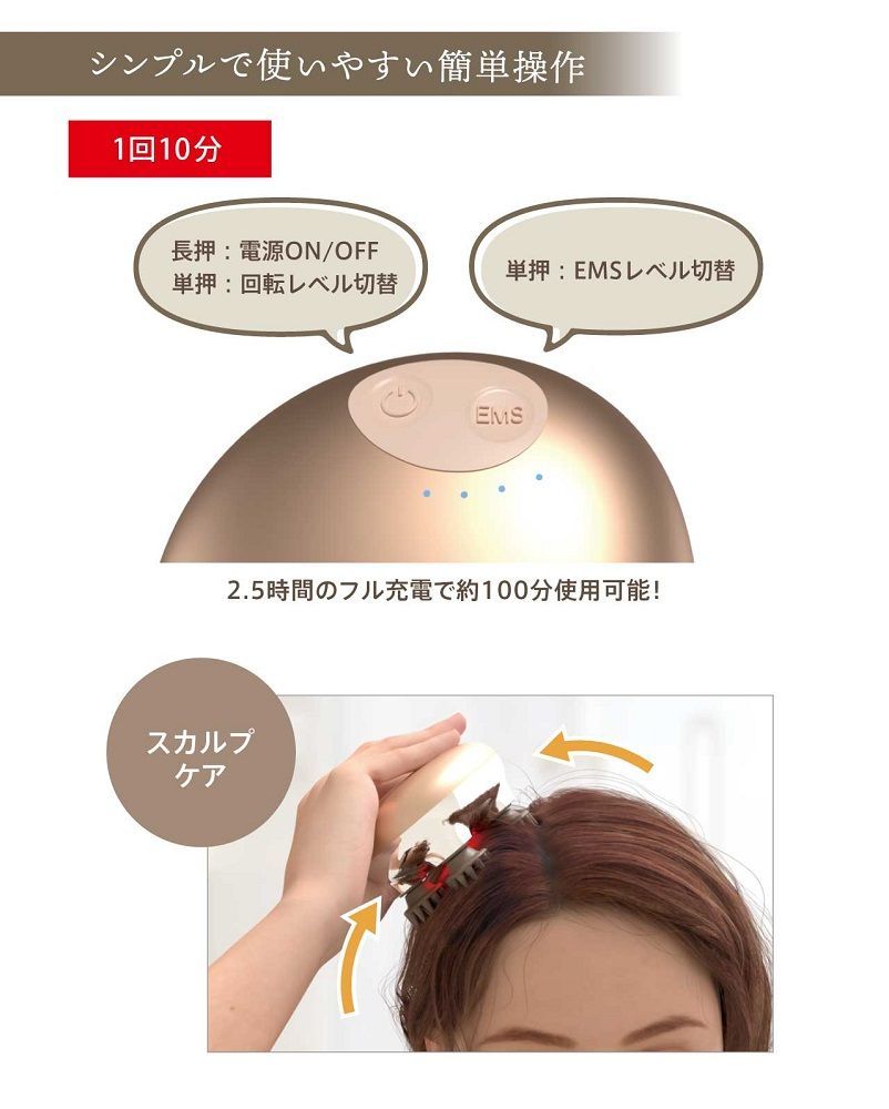 ZOGANKIN SCALP ゾーガンキンスカルプ EMS 造顔筋 LED 頭皮