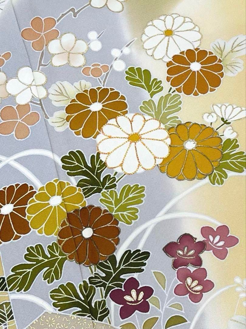 千總 西武扱い 付け下げ 金駒 金彩 正絹 躾糸付き パールトーン加工 X558 千總 西武扱い 付け下げ 金駒 金彩 正絹 躾糸付き パールトーン加工