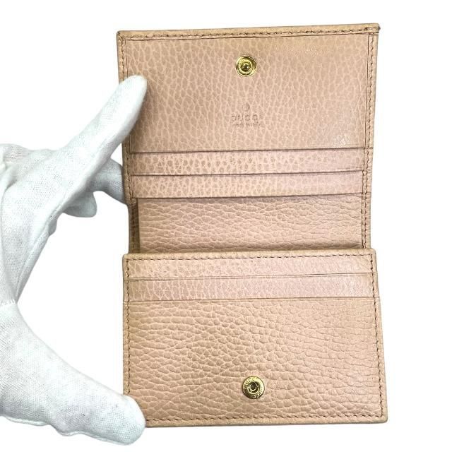 鑑定済★グッチ　GG マーモント　二つ折り財布　ピンクベージュ系　456126 GUCCI グッチ 456126 GGマーモント 財布 二つ折り財布 折財布