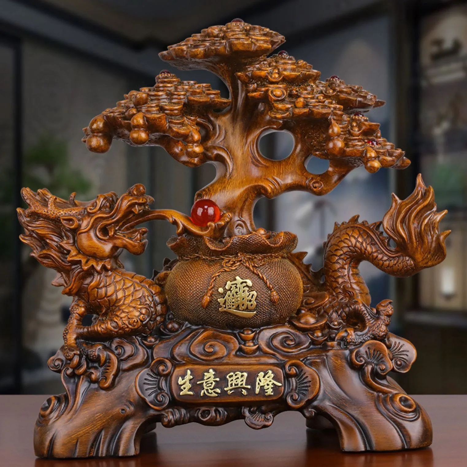 木製 インテリア雑貨 アンティーク 龍 ドラゴン Amazon.co.jp: 樹脂製貴族龍白龍○八角形台座○木札 2番付き 白
