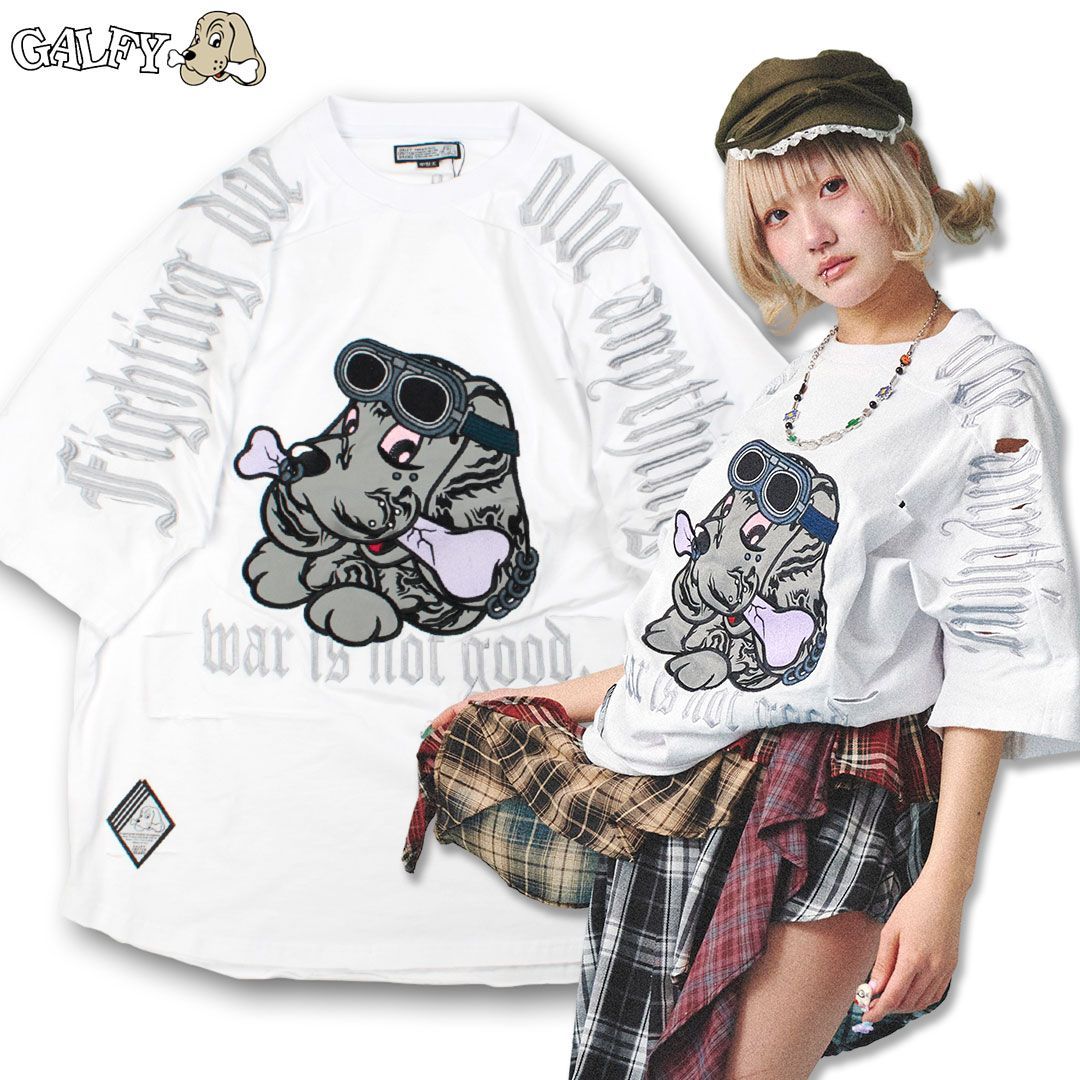GALFY ガルフィー 病みに染まりし反戦 T シャツ Tee 152022 L
