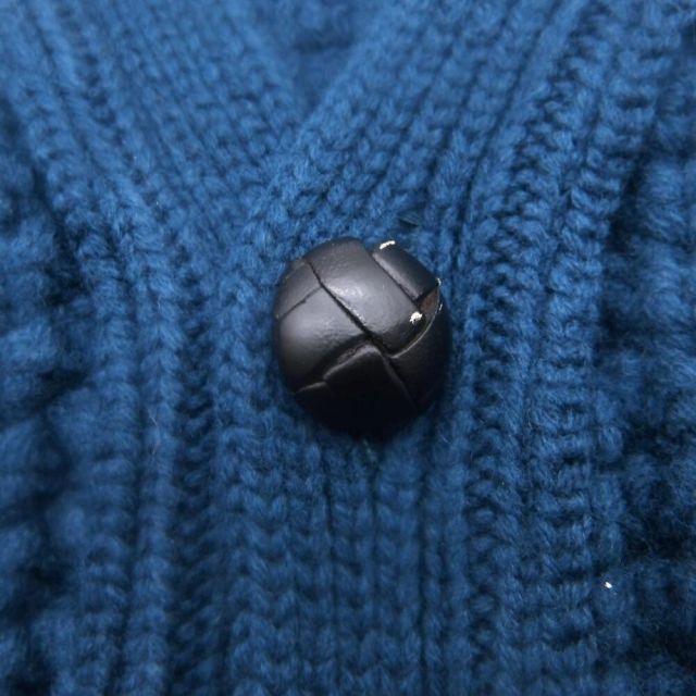 WACKO MARIA 24aw WAFFLE KNIT CARDIGAN BLUE サイズL ワコ