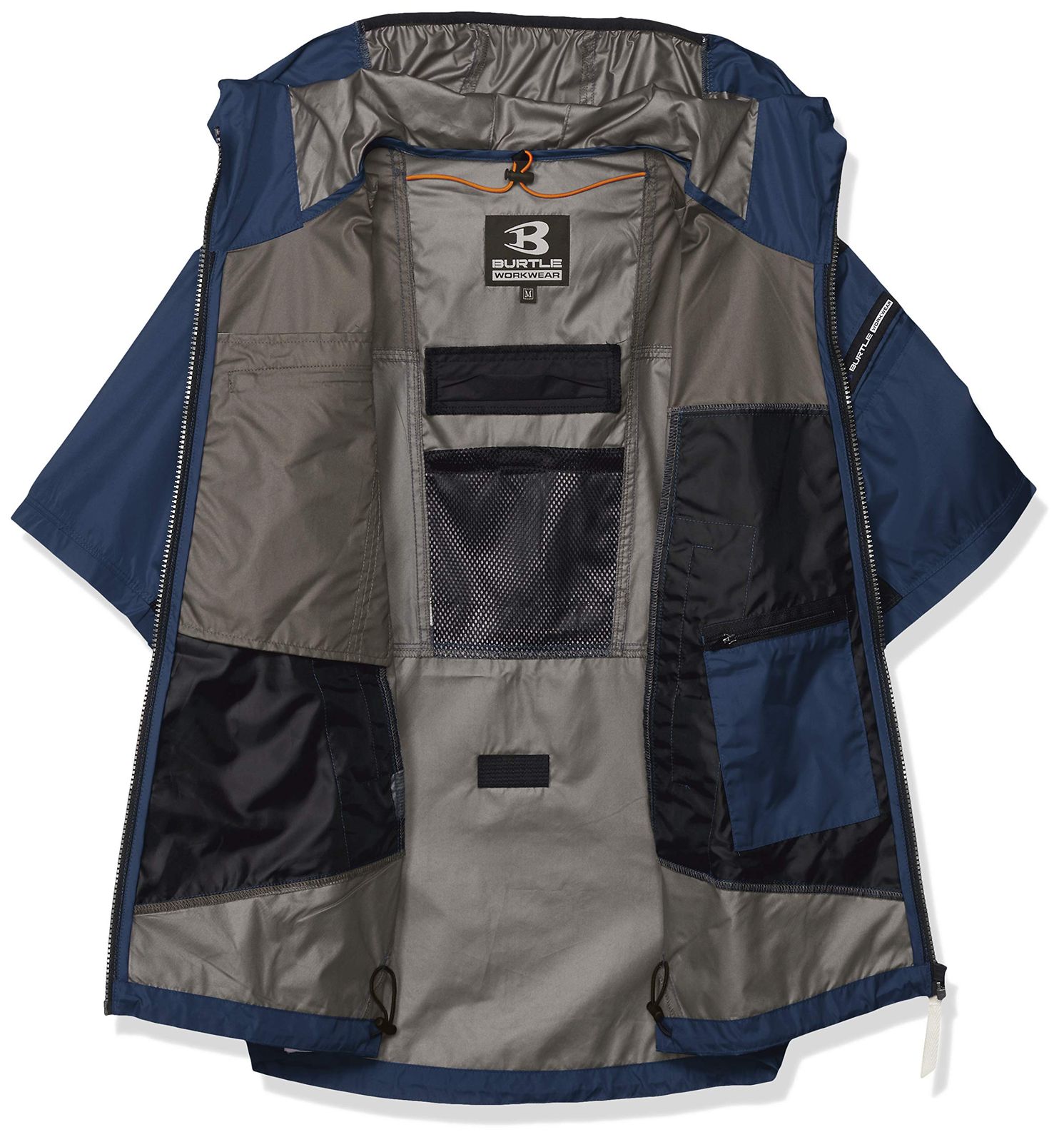 エアークラフト] AC1096パーカー半袖ジャケット AC1096 3ネイビー 日本