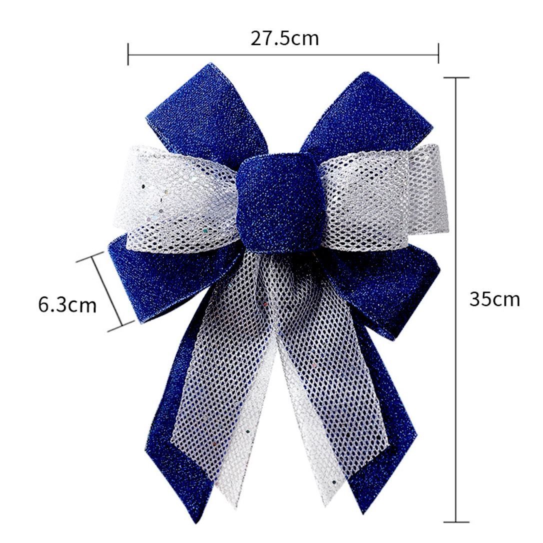 ★クリスマス　リボン　ツリートップ　ネイビー　M★ Amazon.co.jp: MEEDEE ネイビーブルー クリスマスツリートッパー