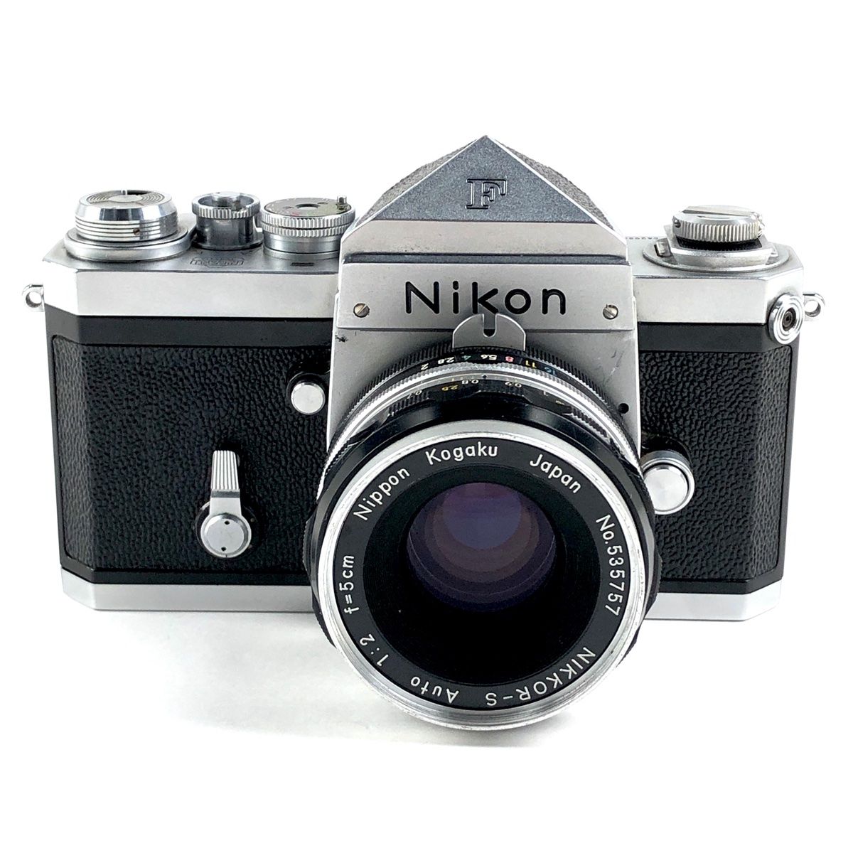 ニコン Nikon F アイレベル シルバー + NIKKOR-S 5cm F2 非Ai フィルム