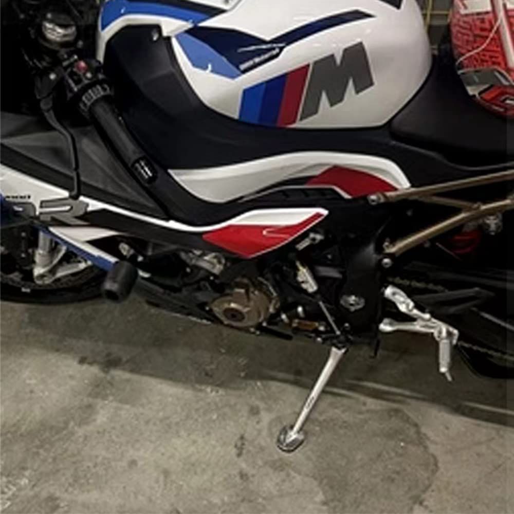 For S1000RR S1000 RR S 1000 RR 2019-2022 2023 オートバイキックスタンドサイドスタンド拡大延長パッド s1000 rr アクセサリー (青)