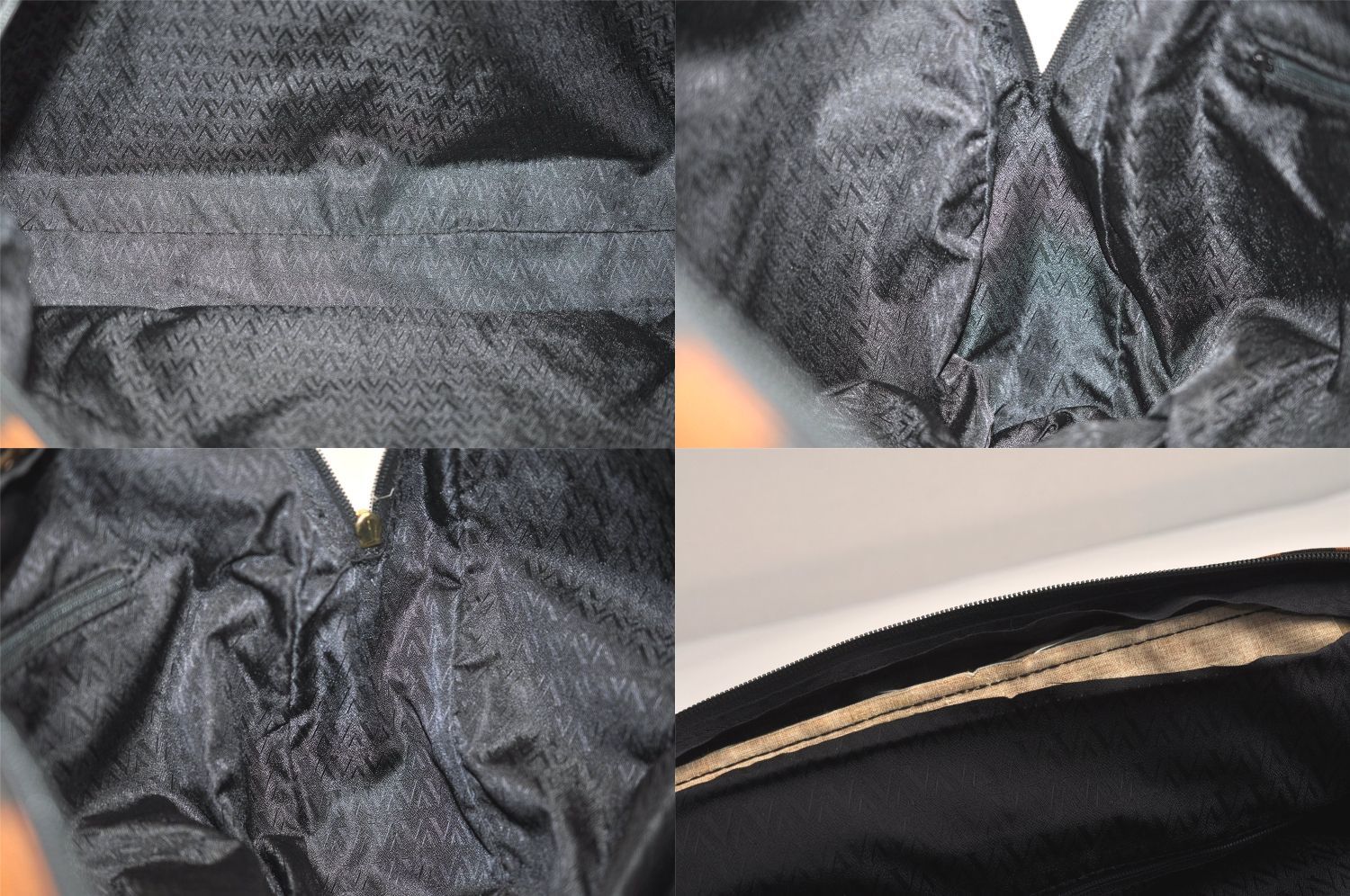 VALENTINO ヴァレンティノ ストライプ チェーン ショルダーボストン 