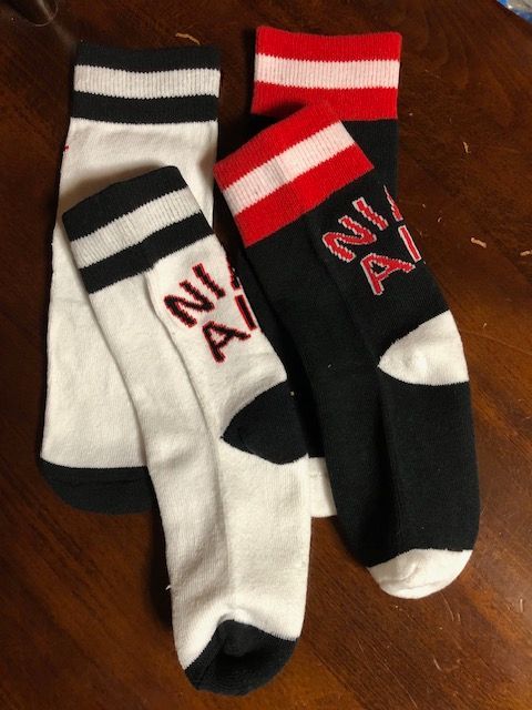 ナイキ NIKE キッズ ２足組 ユニセックス クッション付きクルーソックス 靴下 通園通学 UN0342-023 CUSHIONED SOCKS SET OF 2 10C-3Y WHITE/BLACK