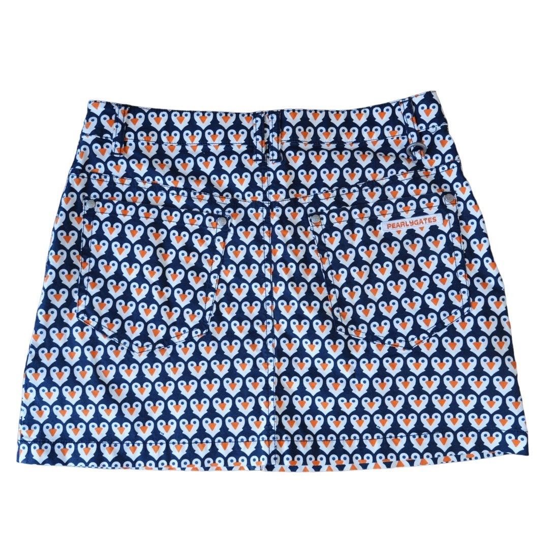 ☆超美品☆パーリーゲイツ 30周年 ストレッチスカート ペンギン総柄