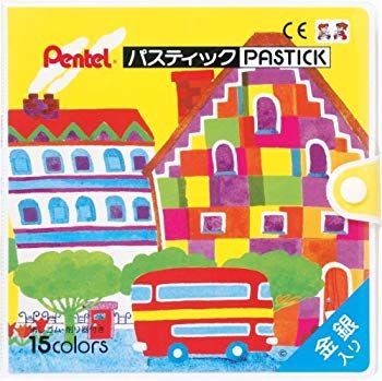 ♥･未開封品 ぺんてる クレヨン色えんぴつ パスティック GC1-15 15色 tu1jdyt