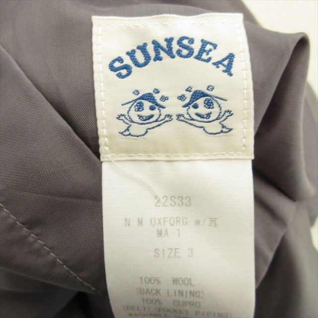 22ss サンシー SUNSEA N.M Oxford w/耳 MA-1 リバーシブル