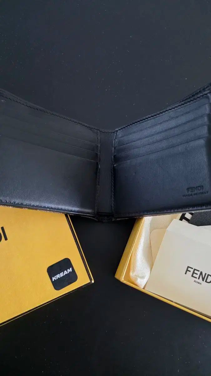  FENDI フェンディ FF ファブリック 二つ折り財布 長財布 小物