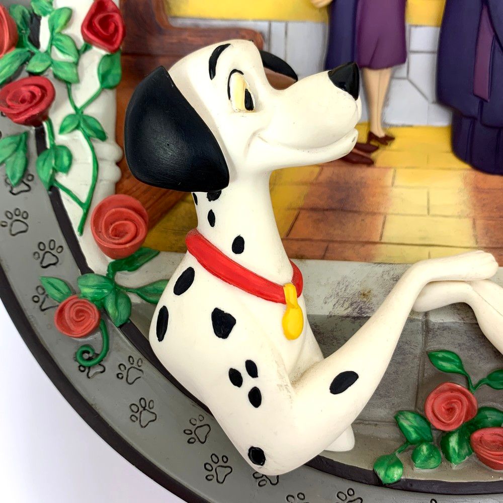 ディズニー Disney 101匹わんちゃん 絵皿 リレーフプレート 約