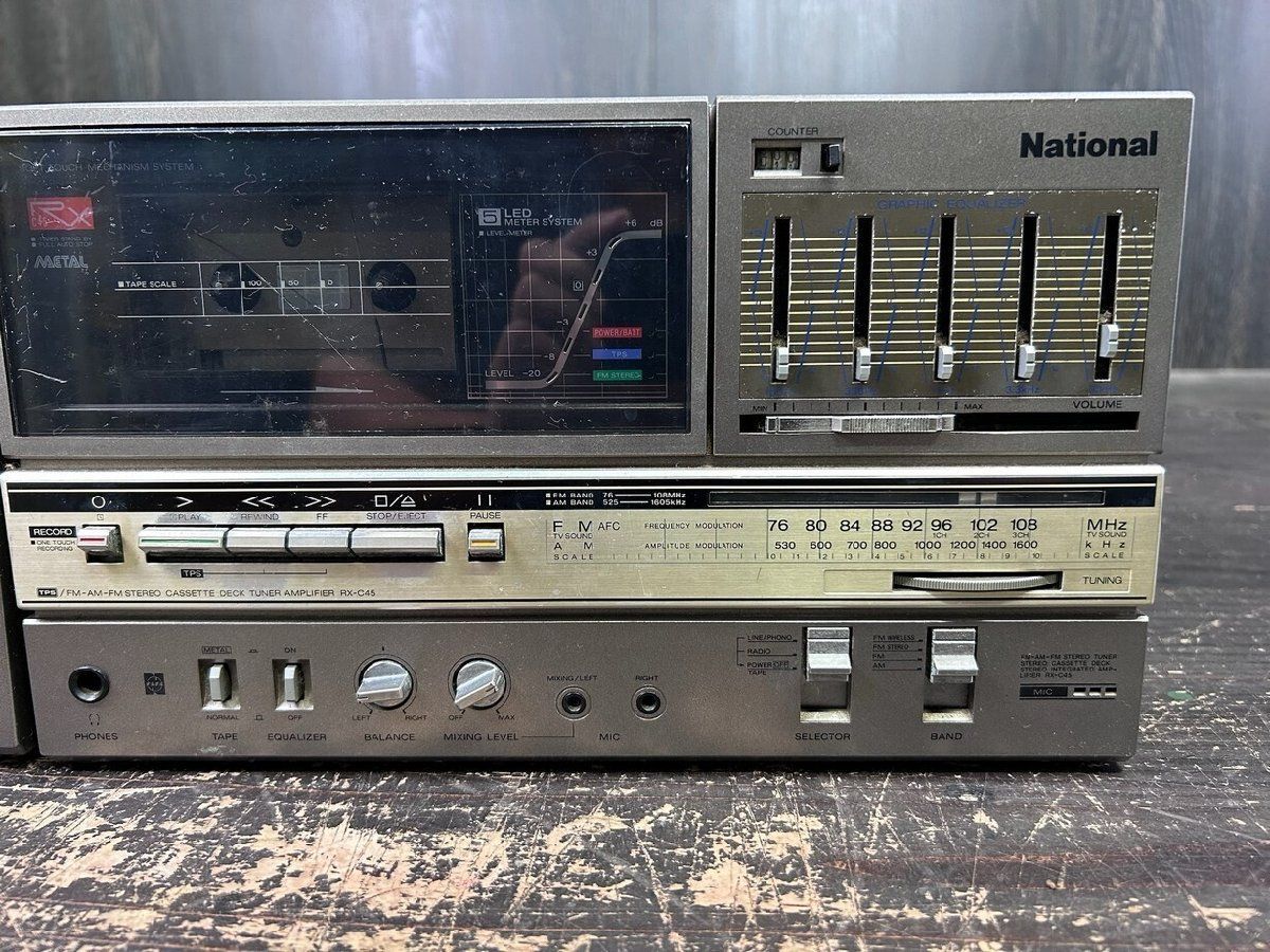 ナショナル National ラジカセ RX-5400 レトロ National RX-5400 Large Radio Cassette Player Made in Japan No Box