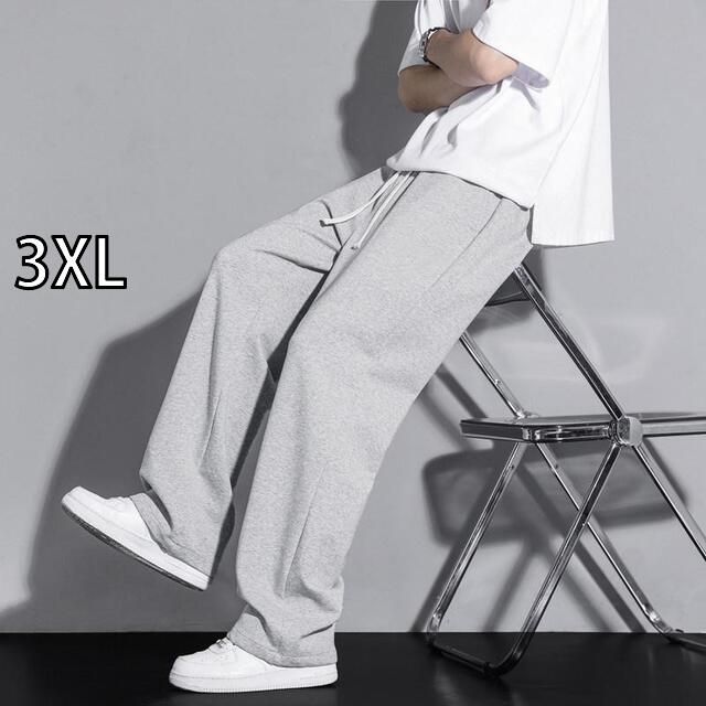 [3XL] メンズ ファッション 服 男性用 オシャレ シンプル 大人 かっこいい 大きいサイズ ストリート 紳士服 スーツ パンツ 夏 薄手 ストレート スウェット アメリカン ヒップ ホップ ドレープ 