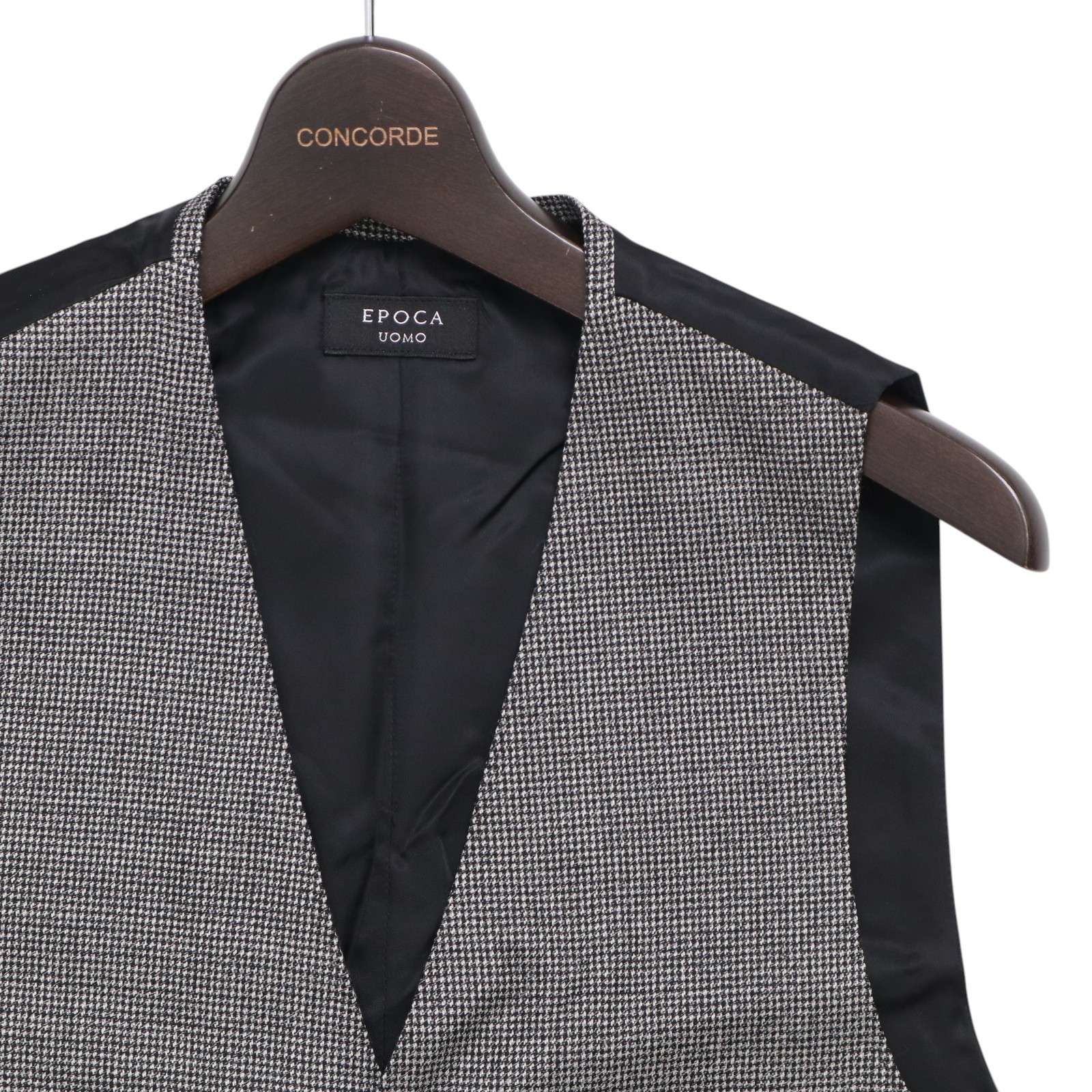 EPOCA UOMO エポカ ウォモ 通年 千鳥柄☆ 切替 シンチバック ベスト 