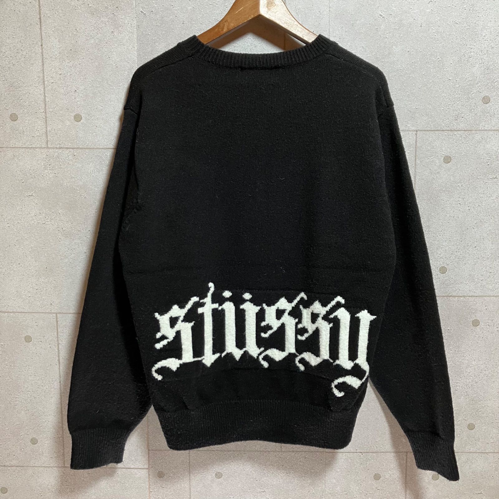 STUSSY ステューシー Gothic Sweater 22AW ゴシック ニット セーター トップス 長袖 L ブラック 黒 メンズ  SG194-14 - メルカリ