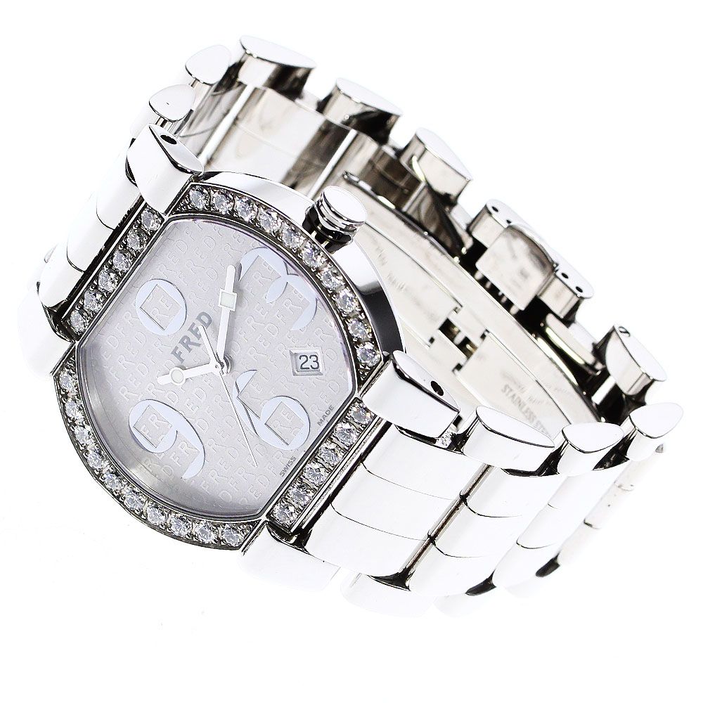 フレッド FRED FD014111 ムーブワン ダイヤベゼル デイト クォーツ  