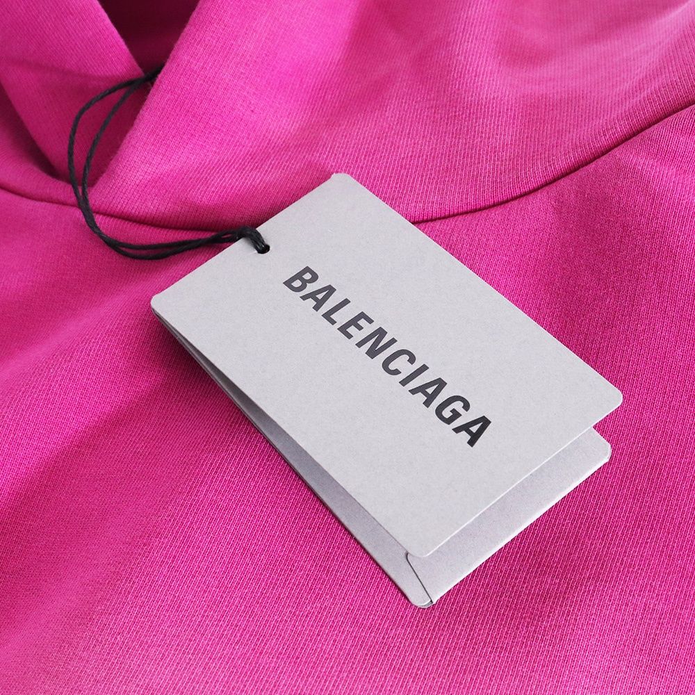 未使用 BALENCIAGA ユーズド加工キャンペーンロゴ刺繍プルオーバー