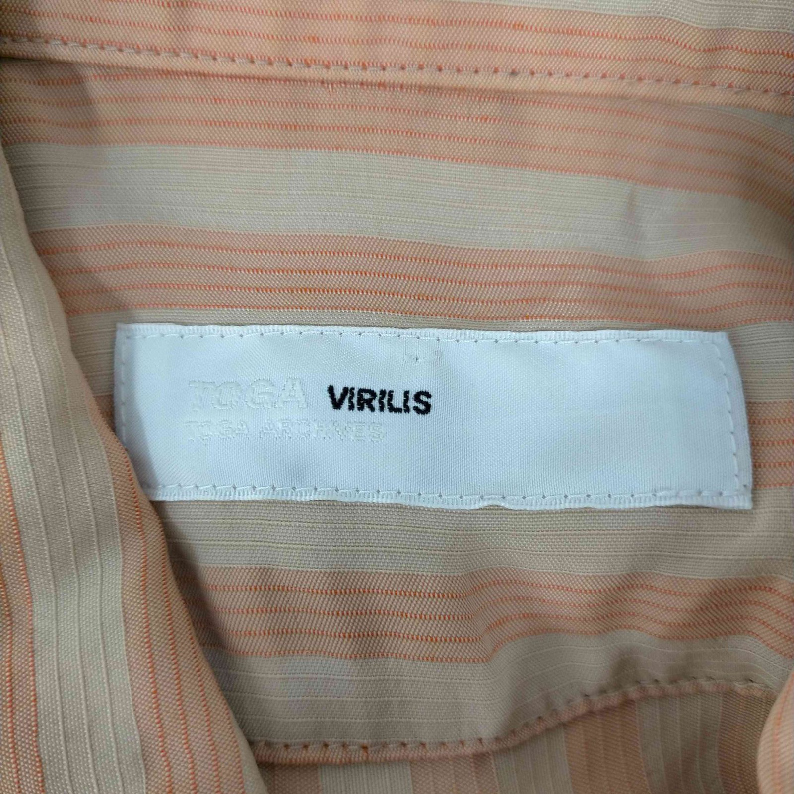 トーガビリリース TOGA VIRILIS 20AW ストライプ柄 フリルシャツ