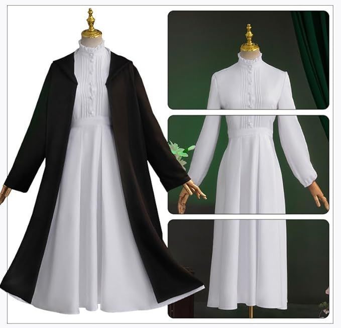 葬送のフリーレンフェルンコスチューム舞台装魔法使ウイッグコスプレハロウィン演出服学園祭文化祭髪飾りクリスマス変装