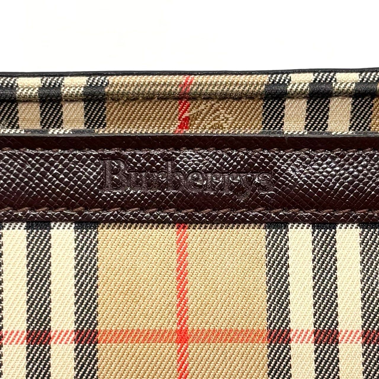 【美品】BURBERRY ハンドバッグ ノバチェック シャドーホース 旧ロゴ BURBERRY ハンドバッグノバチェックシャドーホース旧ロゴ月桂樹