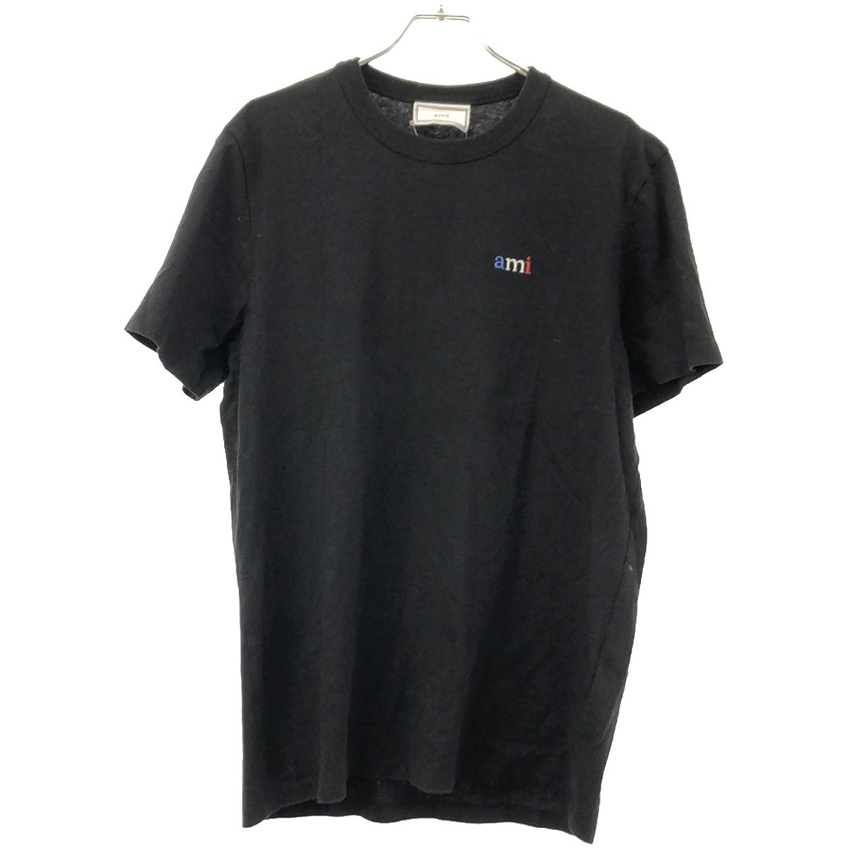 ami alexandre mattiussi アミ アレクサンドル マテュッシ EMBROIDERY T-SHIR ロゴ刺繍Tシャツ E19J100 ブラック L