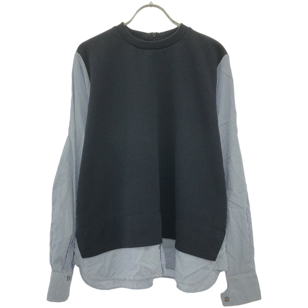 nagonstans ナゴンスタンス shirt-sleeves pullover コンビネーションプルオーバートップス 470GS880-1880 ネイビー系×ブルー M