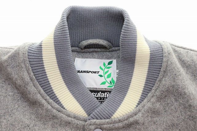 トランスポート TRANSPORT VARSITY JACKET GREY XL バーシティ  