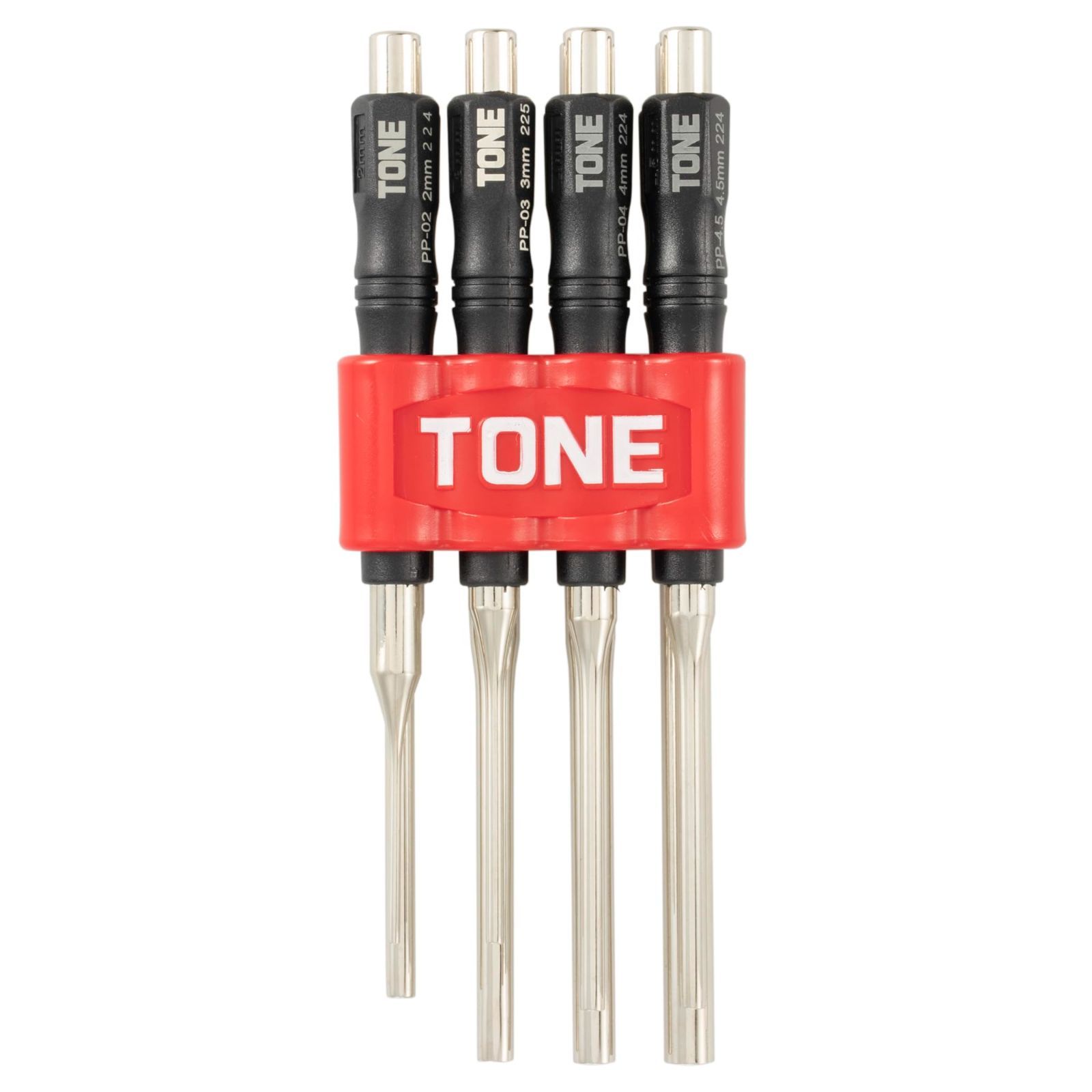 Style PP800P 内容8点ホルダー付 トネ TONE ピンポンチセット ホルダー付 PP800P レッド 内容8点
