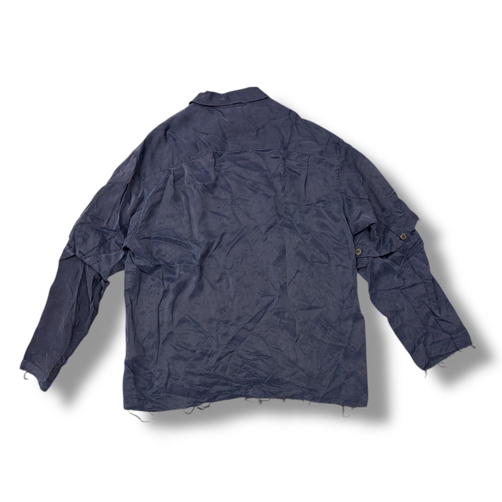 参考上代39600円 FACCIES 24SS STUDIOUS別注 BD SH 長袖シャツ 半袖シャツ 開襟 オープンカラー ファチーズ ステュディオス F24S03014 ネイビー 2 905M5