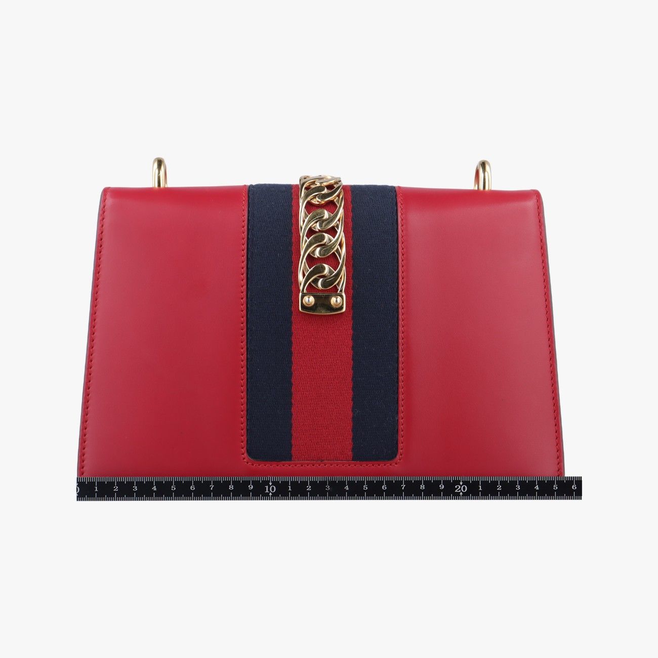 グッチGucciシルヴィレッド×ネイビーレザー421882I023030035