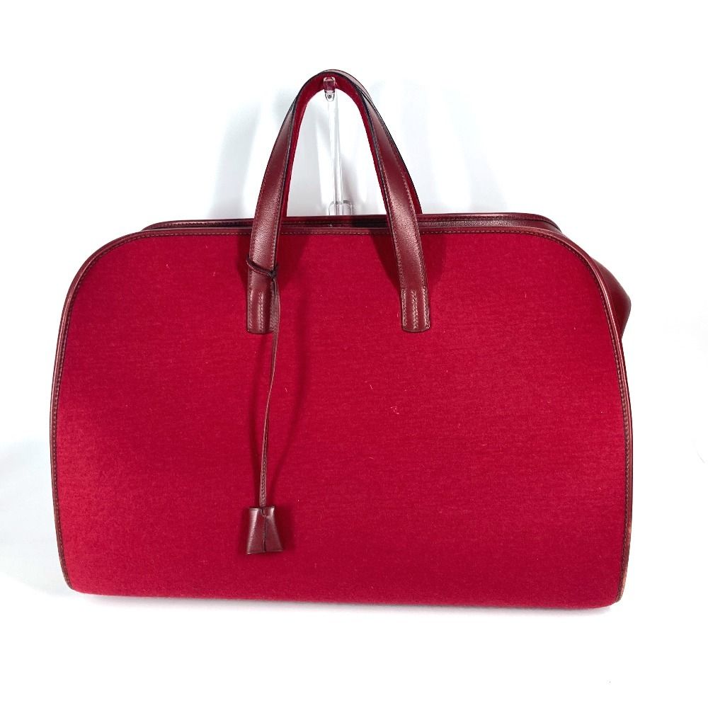 HERMES エルメス ボストンバッグ フードゥ フェルト レッド