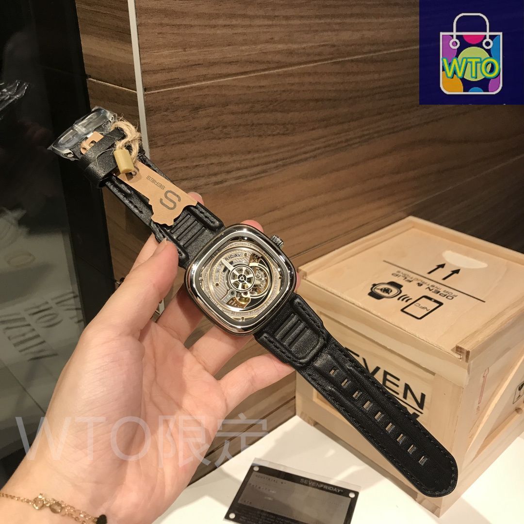 SEVENFRIDAY セブンフライデー Pシリーズ S2 01 メンズ腕時計 47mm｜NFC認証×316L鋼｜ -WTO輸入2