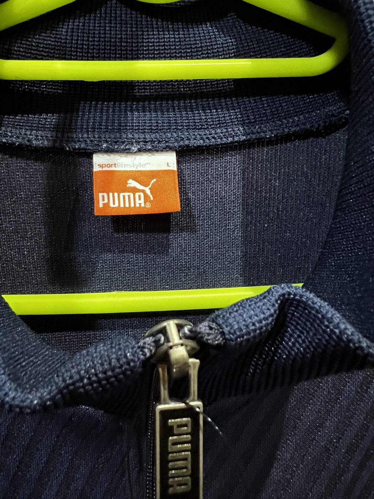 美品 プーマ ジャージ 上下セットアップ L メンズ ネイビー/ゴールド PUMA