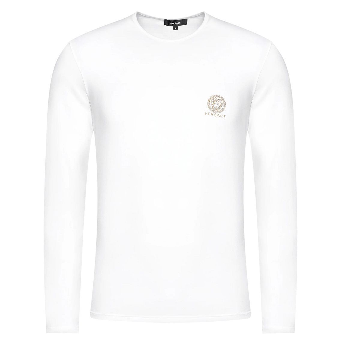 6 VERSACE ホワイト メデューサ 長袖Tシャツ AUU01007 - セレクト