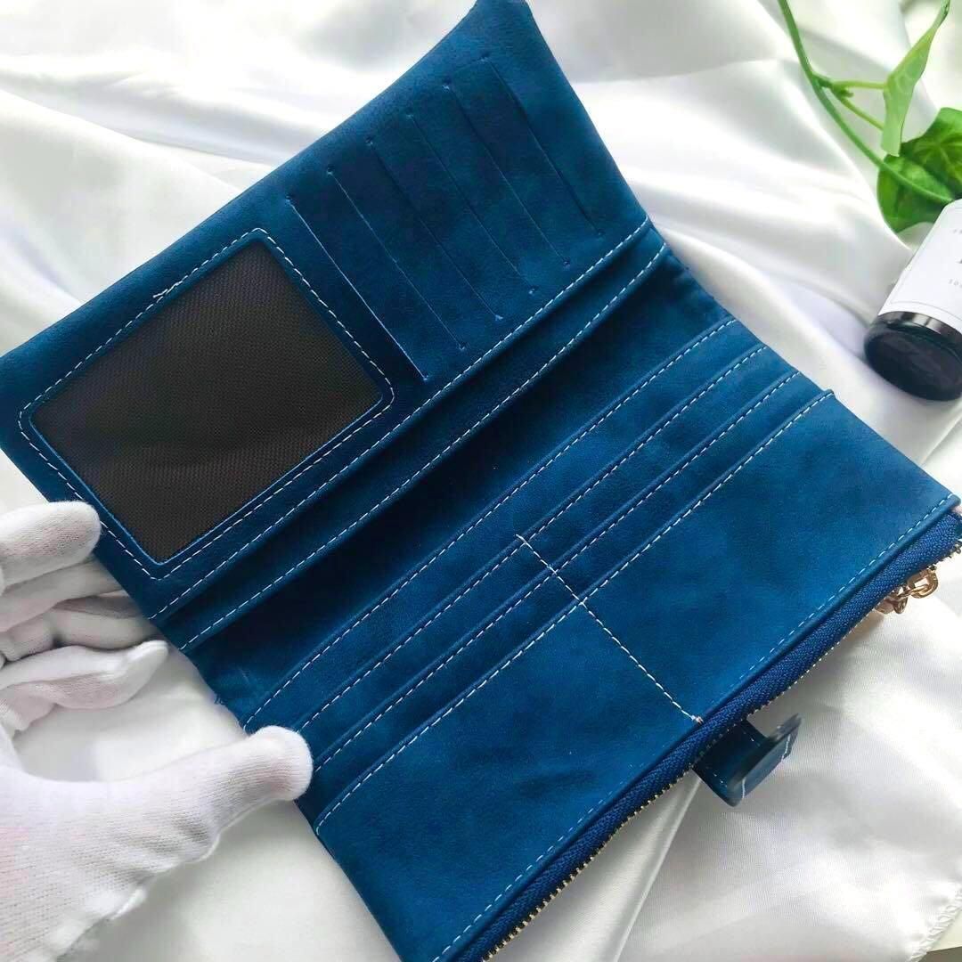 【ハンドメイド】ヌメ革　ロングウォレット　blue 楽天市場】【日本製/Made in Japan】財布 長財布/ハンドメイド