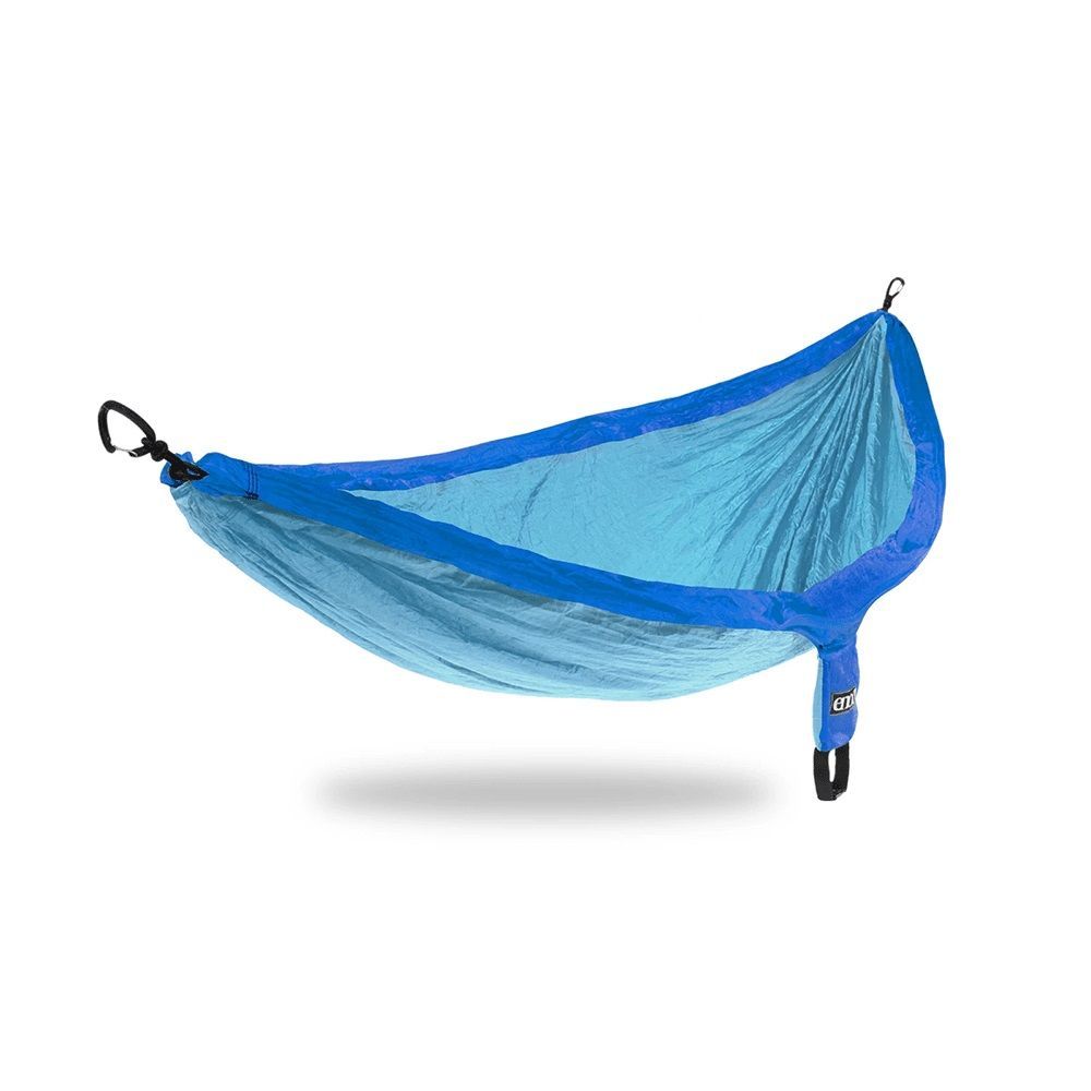 ☆極上優雅 キャンプ用品 有名ブランド eno Eagle Nest Outfitters SingleNest Hammock イーノ  シングルネスト ハンモック パウダー/ロイヤル ツーリング アウトドア ソロキャン - メルカリ