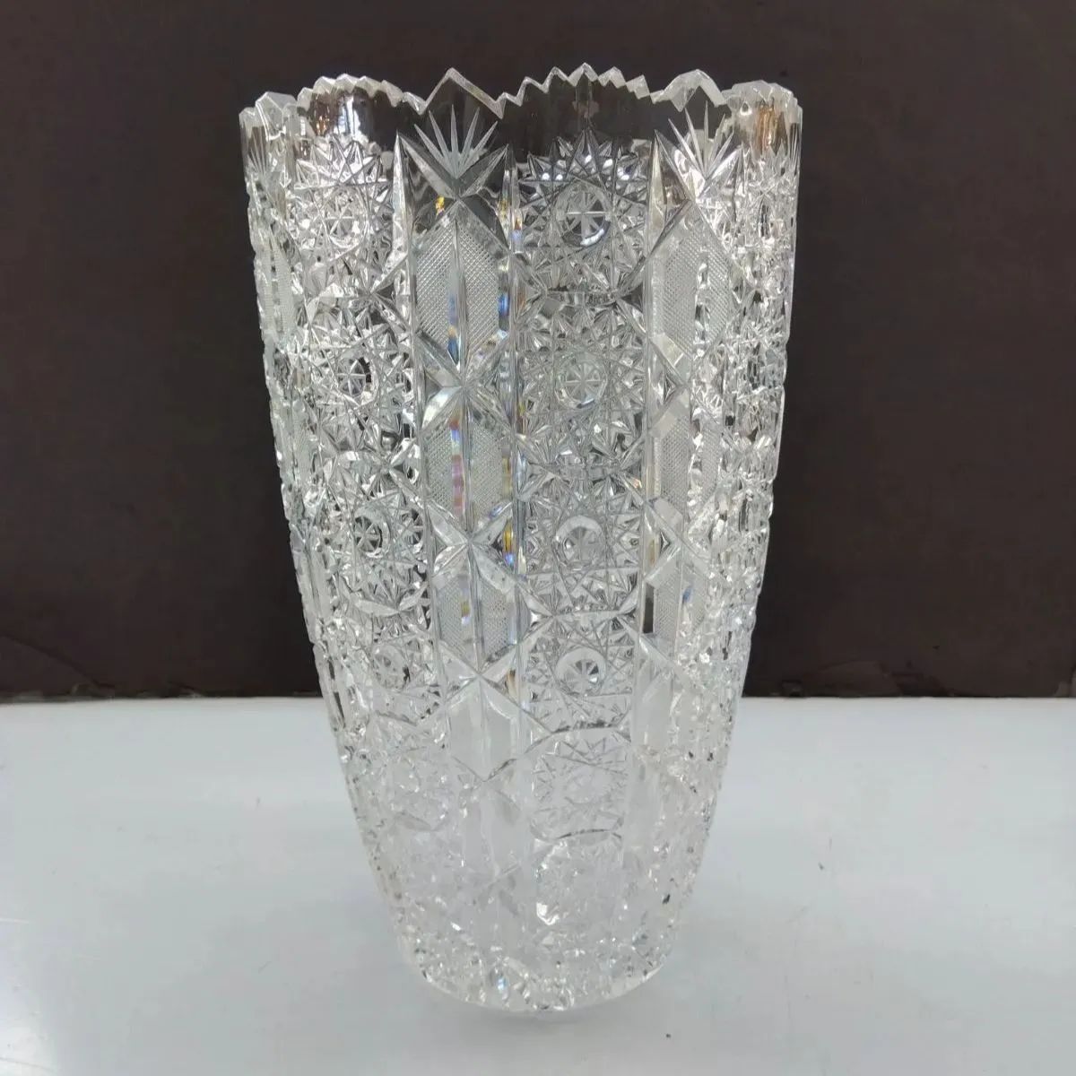 未使用 大型 ボヘミアクリスタル チェコ製 花瓶 フラワーベース ボヘミアクリスタルガラス 大型花瓶 未使用品 - メルカリ
