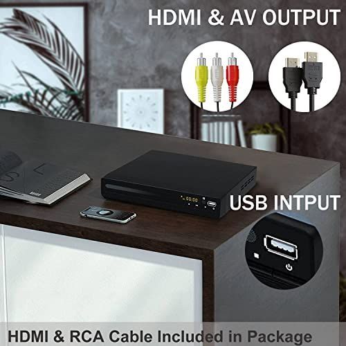 DVDプレーヤー HDMI 1080Pサポート CPRM対応 DVD/CDディスクプレーヤー