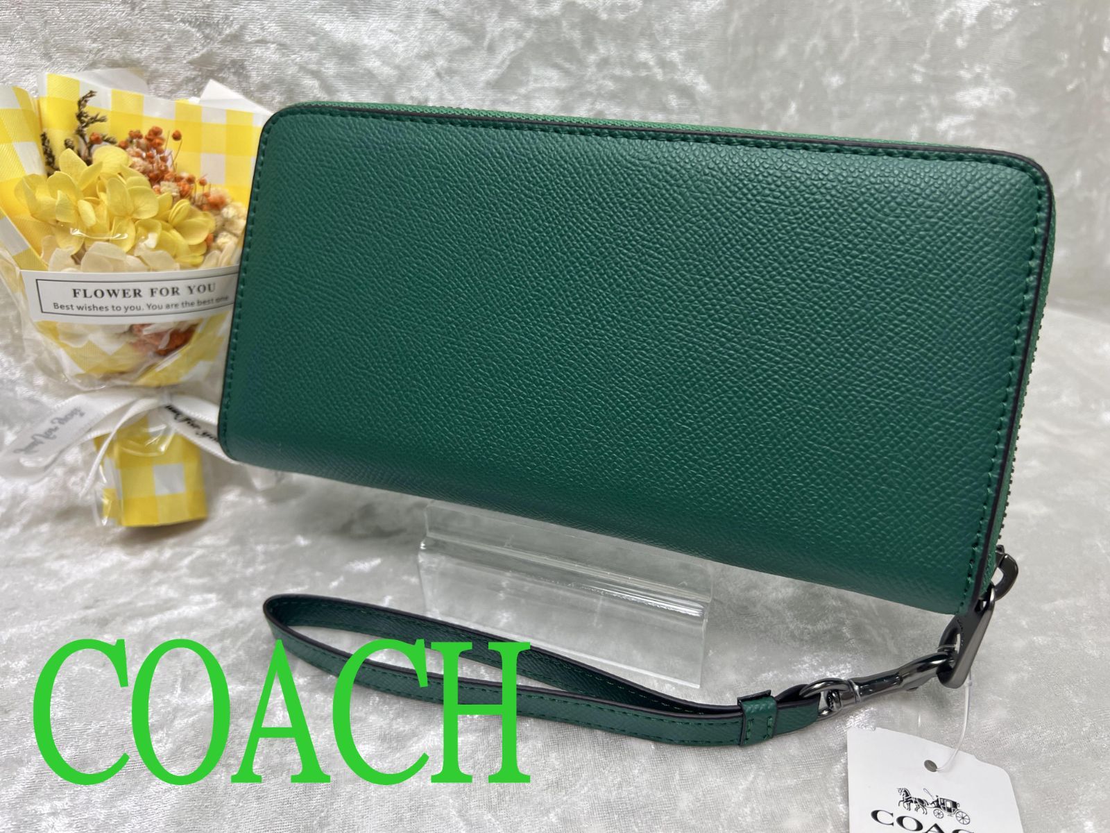 COACH 財布 コーチ 長財布 ラグジュアリー クロスグレーン レザー 