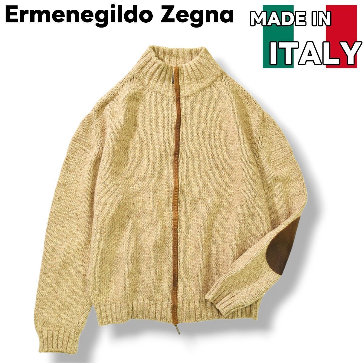 高級】 イタリア製 エルメネジルドゼニア Ermenegildo Zegna レザー