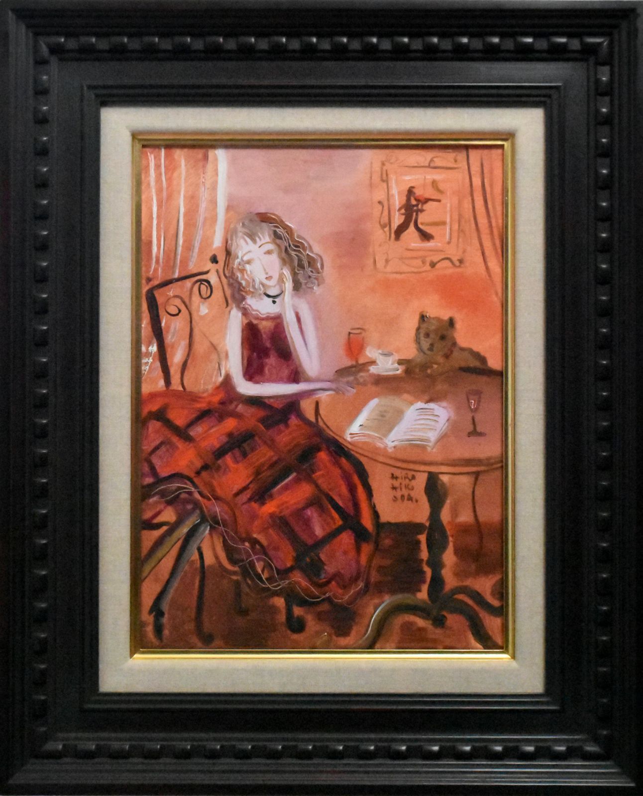 織田広比古「少女」 油絵・油彩画 絵画 織田広比古「少女」 油絵・油彩画 絵画