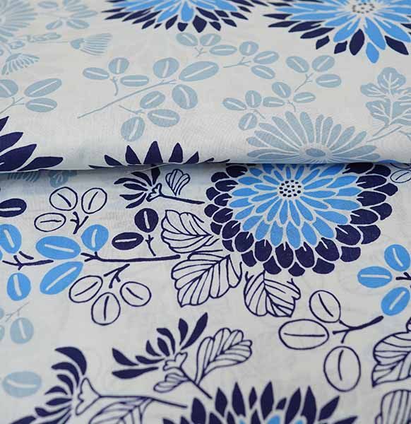 浴衣 単品 仕立て上がり 女性用 綿100％ 4L 白色地 菊柄 NO42136 浴衣 単品 仕立て上がり 女性用 綿100％ 4L 適応身長170-180cm